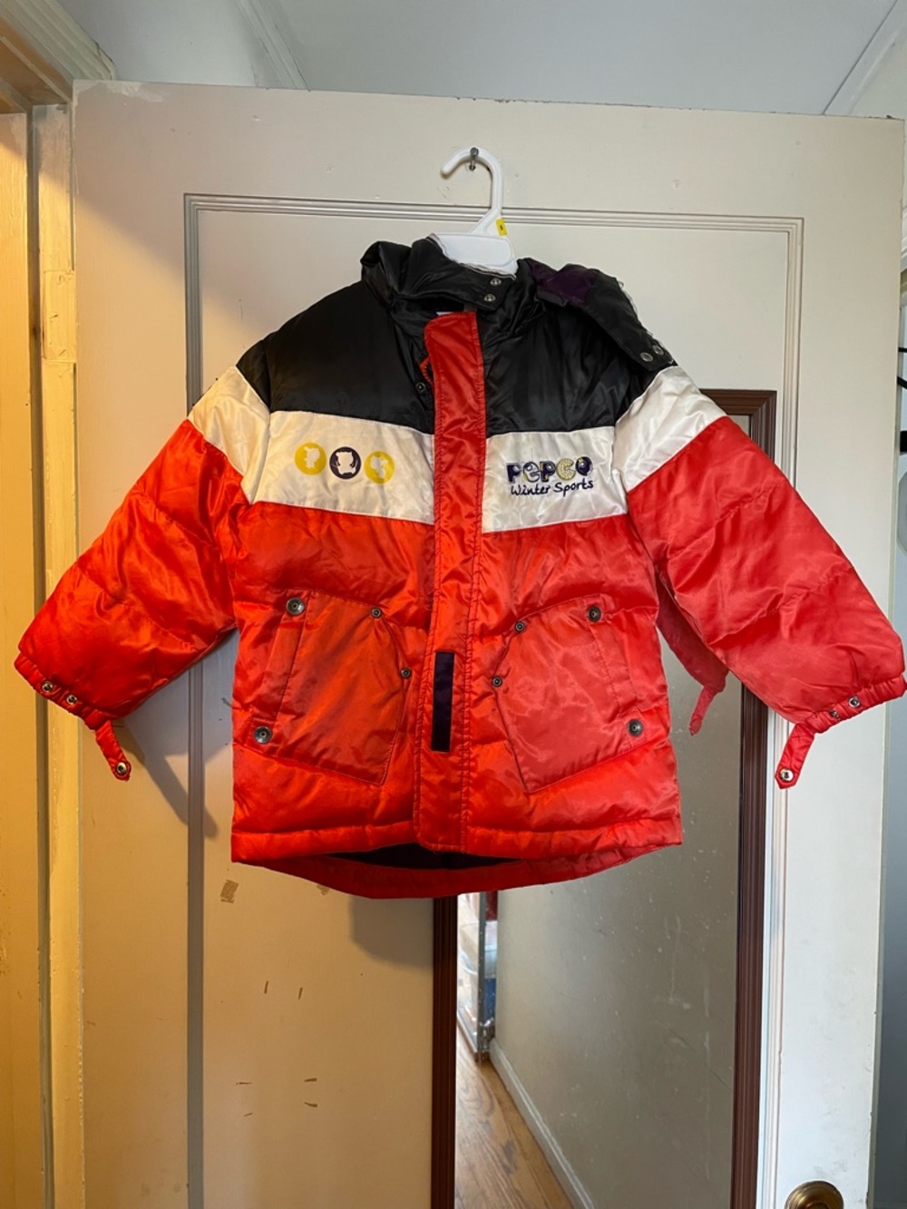 Kids Red & Black Puffer Jacket